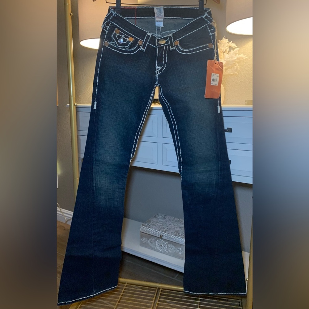 Vintage True Religion Joey Super T Women’s Blue Jeans Size 26 Inseam 33” NWT